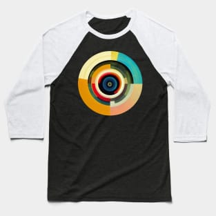 Painted Concentric Circles Baseball T-Shirt